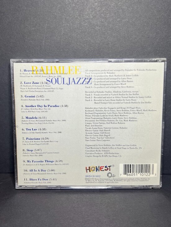 Rahmlee 101.9 SoulJazzz 1995 Soul Jazz Music Album CD - Picture 2 of 4